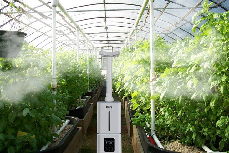 Ультразвуковой промышленный увлажнитель воздуха Olsona GardenFog на 15л. Туманообразователь для теплиц и оранжерей с четырёхсторонней насадкой